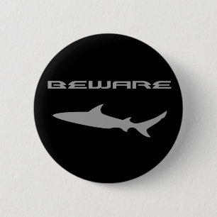 Shark 6 Cm Round Badge