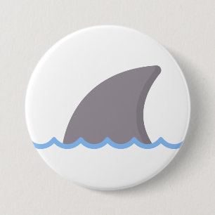 shark 7.5 cm round badge