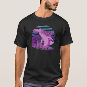 Shark 90s Retro Vaporwave Ocean Animal Hammerhead T-Shirt
