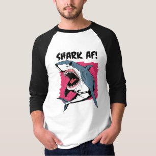 Shark AF! Shark Lovers Graphic Design Shark T-Shirt