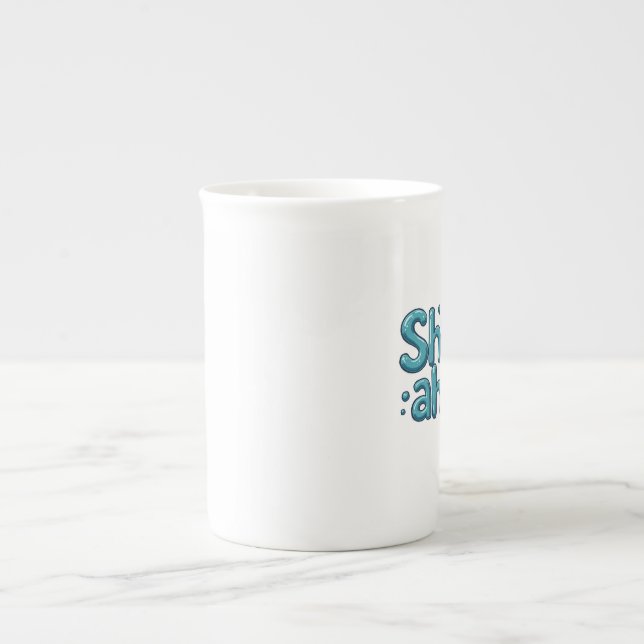 Shark Aholic Bone China Mug (Front)