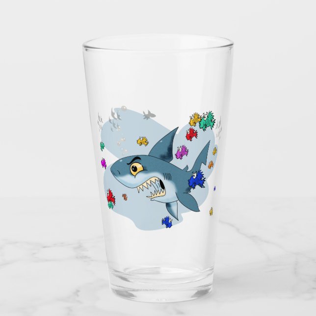 Shark Among Fish Glass (Front)