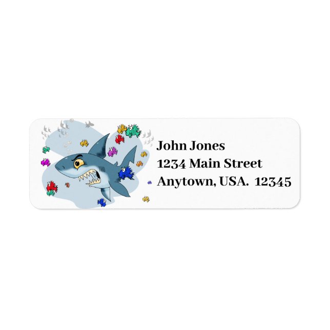 Shark Among Fish Return Address Label (Front)