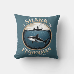 Shark and Fisherman Cushion