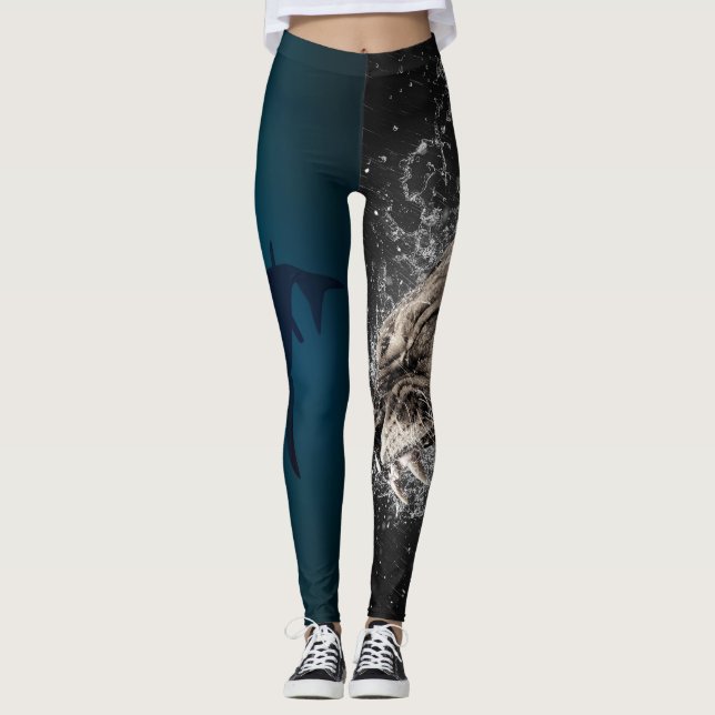 Shark and Lioness Leggings (Front)