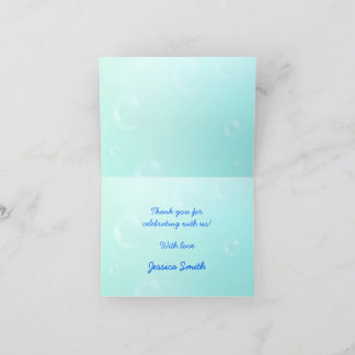 Shark and Starfish Cute Kawaii Baby Shower Thank You Card