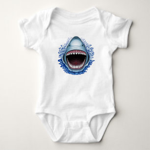 shark animal baby bodysuit