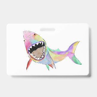 Shark Art ID Badge
