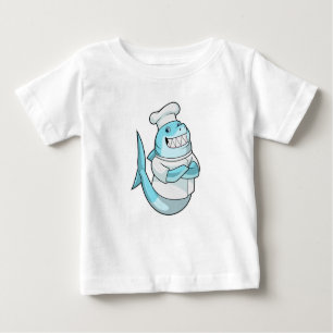 Shark as Chef with Cooking apron Baby T-Shirt