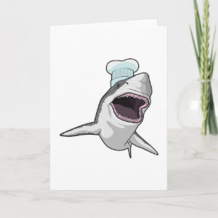 Shark as Cook with Chef hat Card