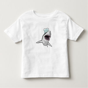Shark as Cook with Chef hat Toddler T-Shirt