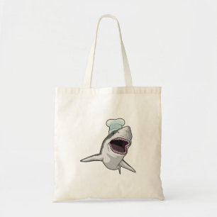 Shark as Cook with Chef hat Tote Bag