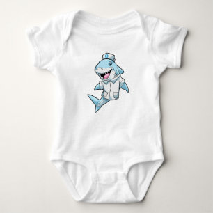 Shark as Nurse with Coat Baby Bodysuit