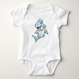Shark as Nurse with Coat Baby Bodysuit