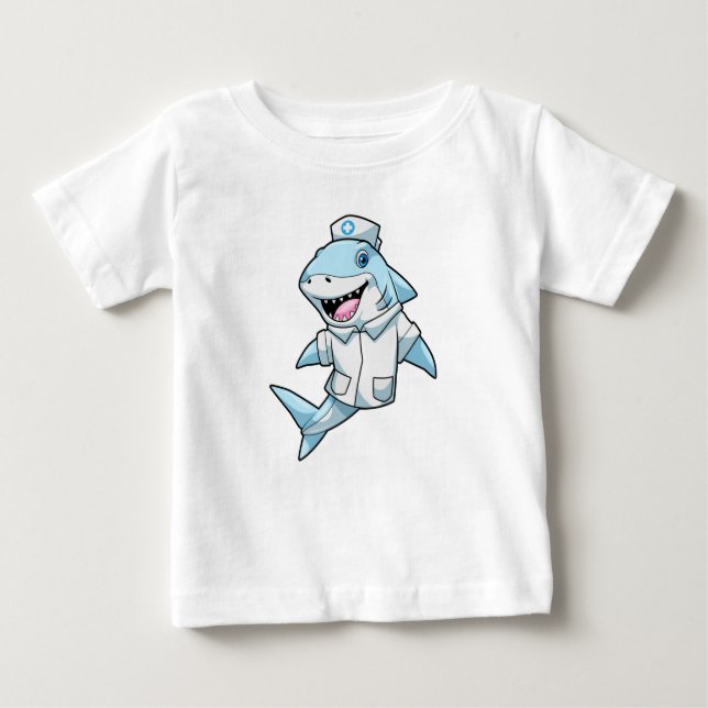 Shark as Nurse with Coat Baby T-Shirt (Front)