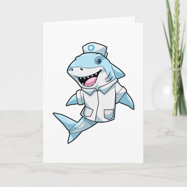 Shark as Nurse with Coat Card (Front)