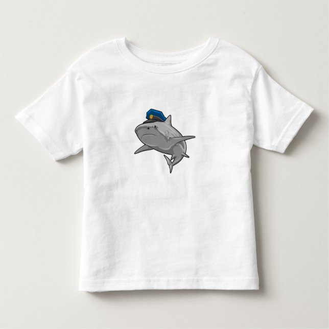 Shark as Police officer Police Toddler T-Shirt (Front)