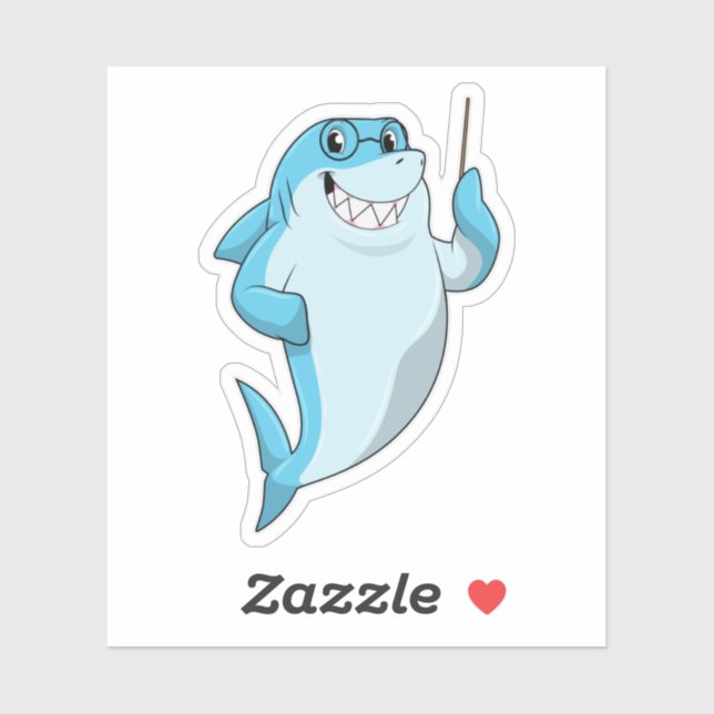 Shark as Teacher with Pointer (Sheet)