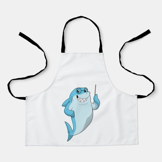 Shark as Teacher with Pointer Apron (Front)