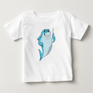 Shark as Teacher with Pointer Baby T-Shirt