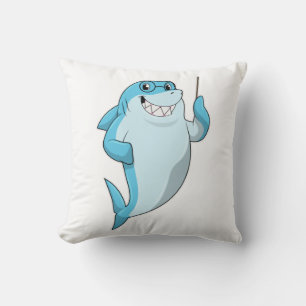 Shark as Teacher with Pointer Cushion