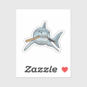 Shark at Baseball with Baseball bat