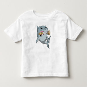Shark at Chess with Chess piece King Toddler T-Shirt