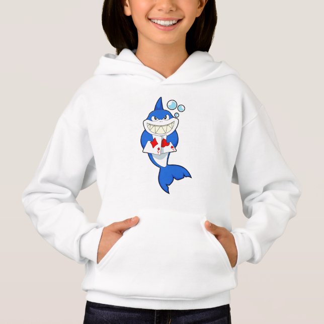 Shark at Poker with Poker cards (Front)