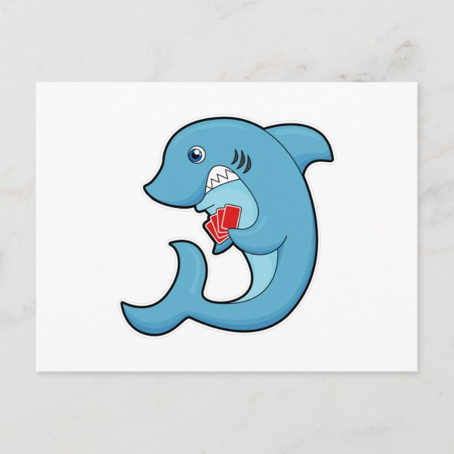 Shark at Poker with Poker cards (Front)