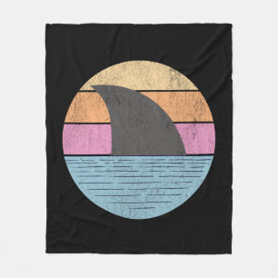 Shark at sunset fleece blanket