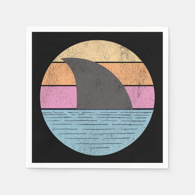 Shark at sunset napkin (Front)