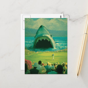 Shark at the Golf Course Postcard