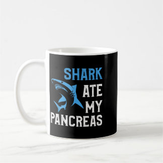 Shark Ate Pancreas Funny T1d Diabetic Type 1 Coffee Mug
