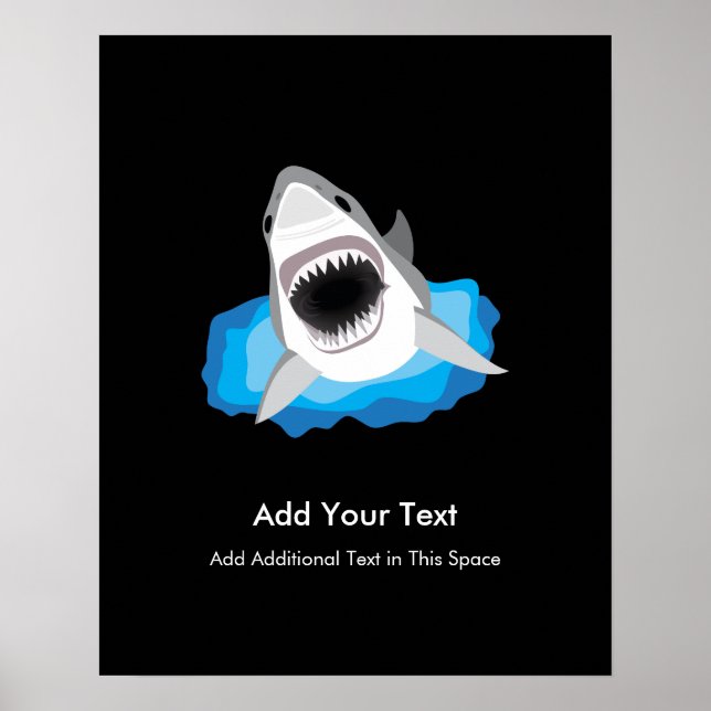 Shark Attack - Add Your Own Funny Caption Poster (Front)