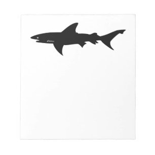 Shark Attack - Diving with Sharks Elegant Black Notepad