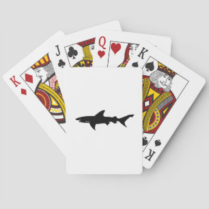 Shark Attack - Diving with Sharks Elegant Black Playing Cards