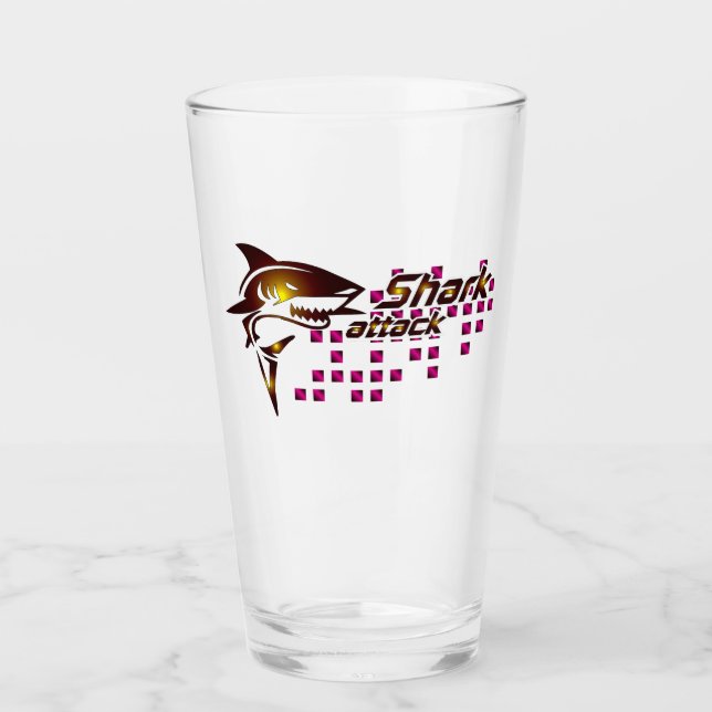 Shark Attack Drinkware Glass (Front)