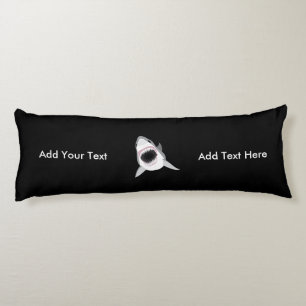 Shark Attack Funny Custom Text Body Cushion