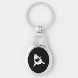 Shark Attack - Great White Shark Shows its Bite Key Ring