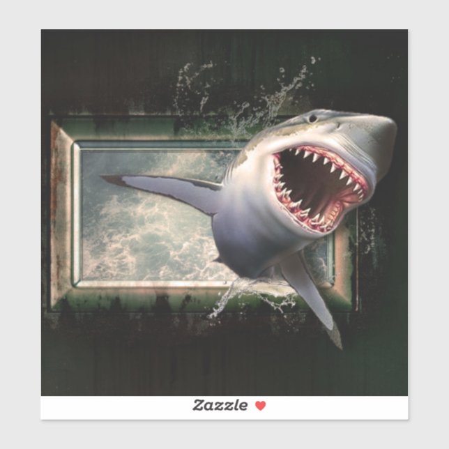 Shark attack leaping out of water 3d style (Sheet)