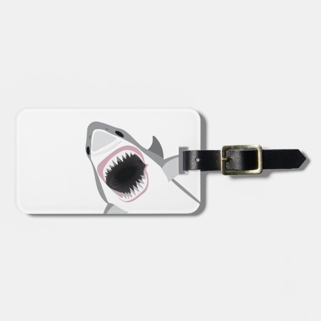 Shark Attack Luggage Tag (Front Horizontal)