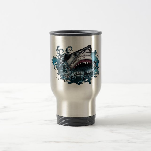 Shark Attack Travel Mug (Center)