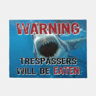 Shark Attack - Trespassers Will Be Eaten Doormat