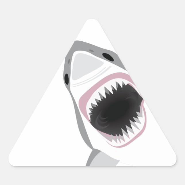 Shark Attack Triangle Sticker (Front)