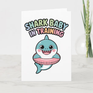 Shark Baby in Training   Kids Card