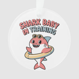 Shark Baby in Training   Kids Ornament