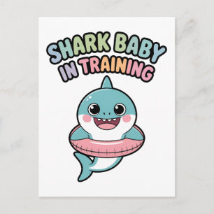 Shark Baby in Training Kids Postcard