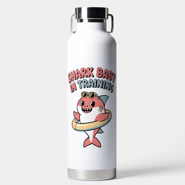 Shark Baby in Training | Kids Water Bottle (Front)