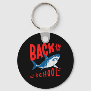 Shark Back To School Boys Teacher Student Vintage Key Ring