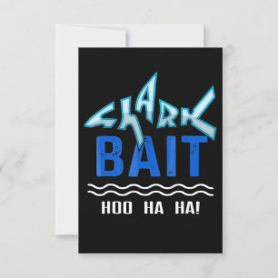 Shark Bait Hoo Ha Ha Funny Shark Lover Gifts RSVP Card